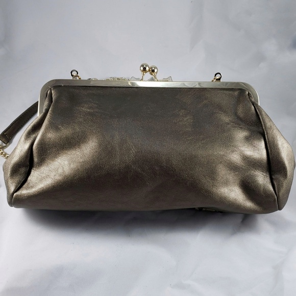 NWOT! Big Budda Pewter Pewter Weaved Small Bag - Picture 3 of 7